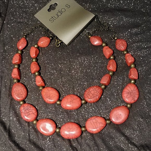 New With Tags Double Strand Necklace - Picture 1 of 2